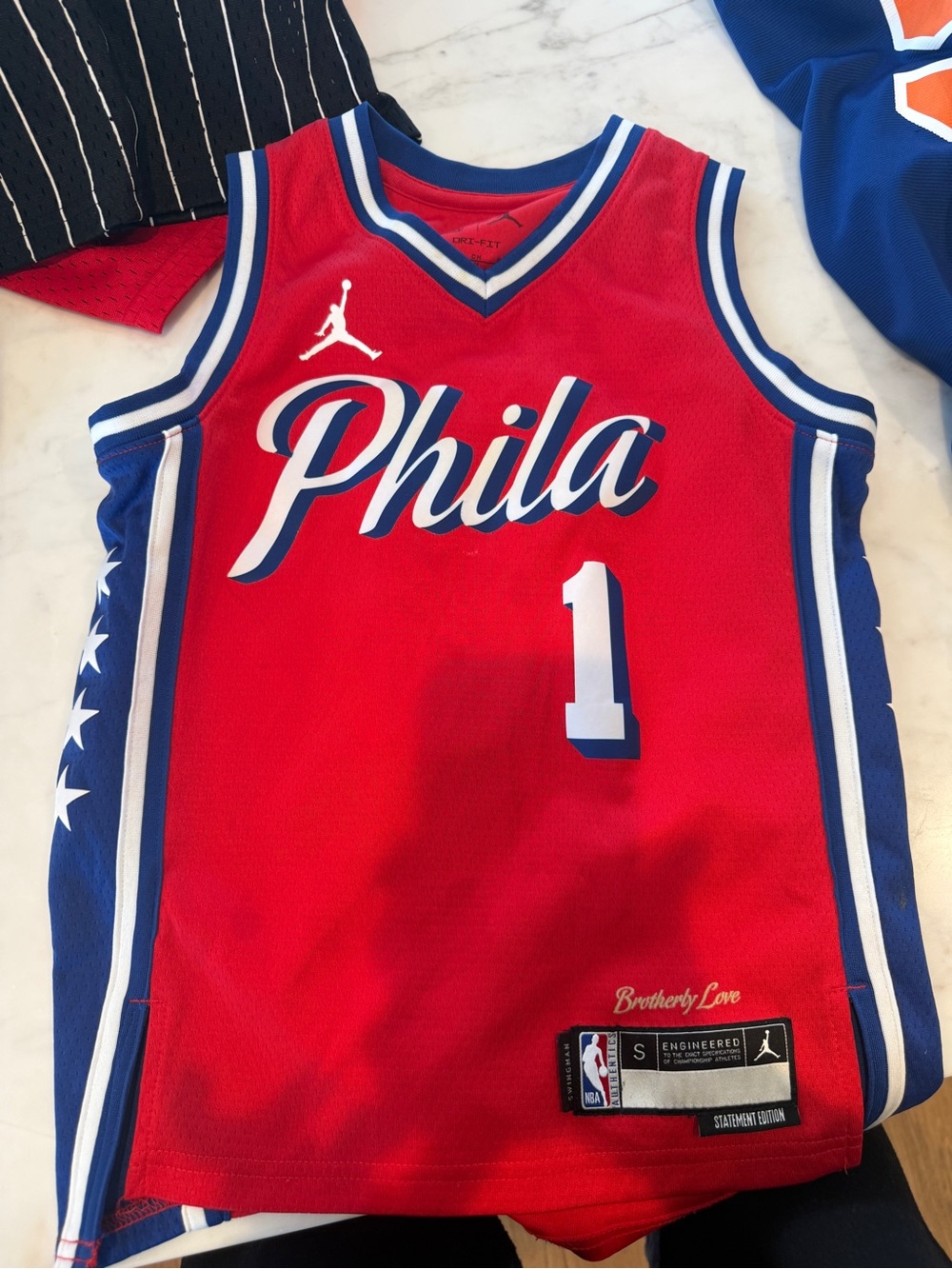 Harden jersey  Jordan Philadelphia Red 'Phila' Basketball Jersey - #1
